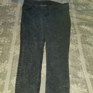 TORRID acid washed/faded black skinny jeans